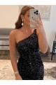 Short Velvet Sequin Black Sheath Homecoming Dress UK Online